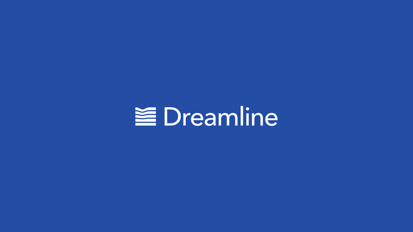 Dreamline 睡眠产品床垫寝具品牌logo设计，床垫多层结构承受人体压力的图形