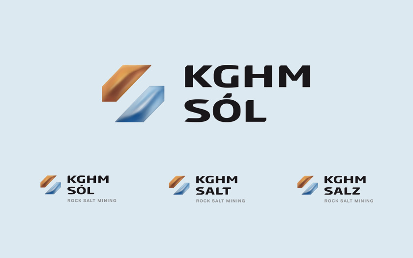 KGHM Salt岩盐品牌视觉形象logo设计vi设计，几何立体色块风格