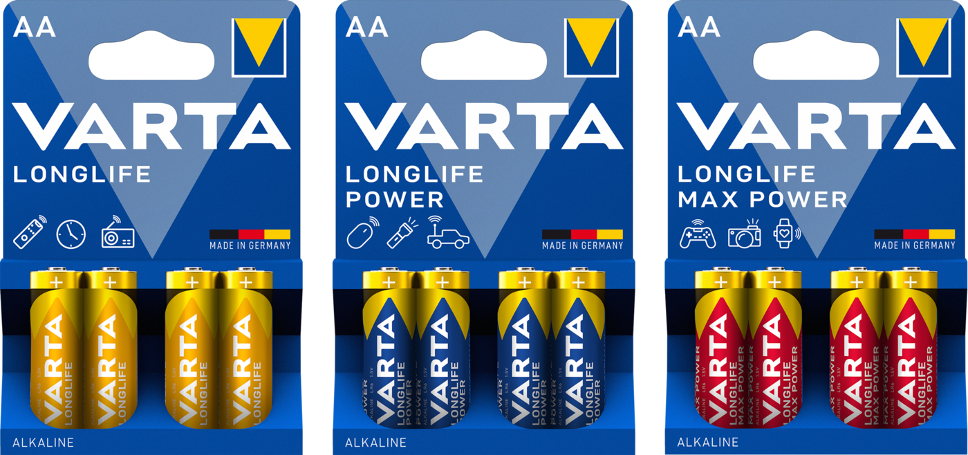 VARTA 瓦尔塔家用电池更新品牌形象——logo和包装设计高度统一