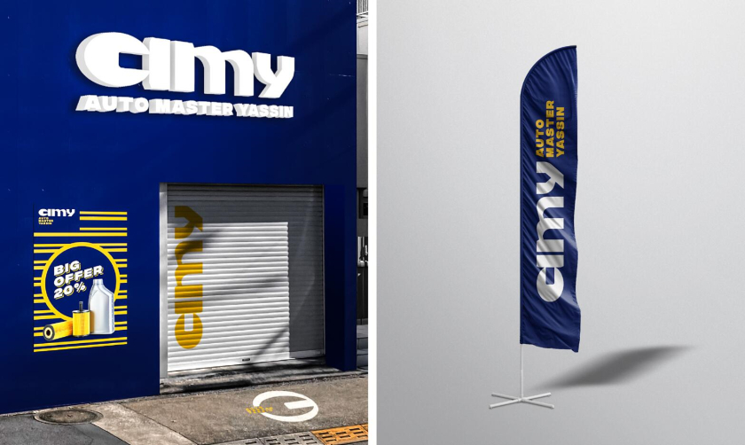 cimy 汽车维修保养服务中心logo设计vi设计