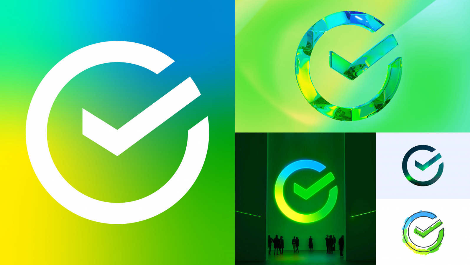 Сбер 金融银行品牌重塑视觉形象vi设计系统-logo设计