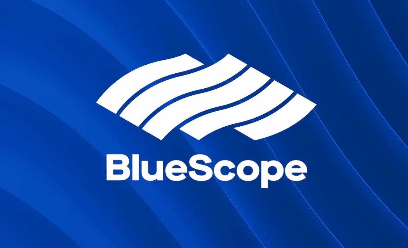 BlueScope油漆涂层钢铁产品制造商品牌形象企业vi设计“蓝色动态弯曲”辅助图形