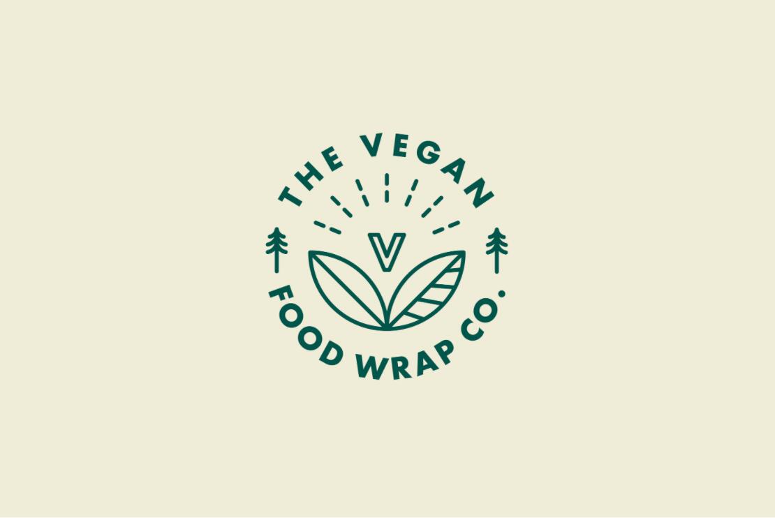 The Vegan 天然植物素食品牌logo设计“有机徽章”图案