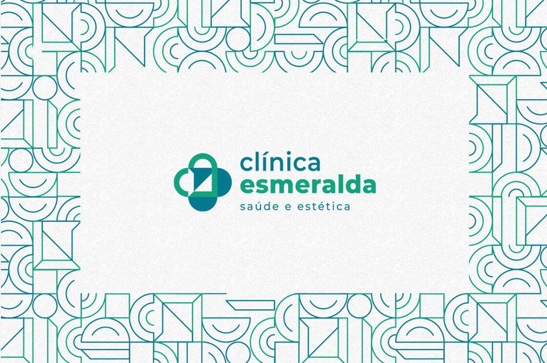 Esmeralda 保健诊所医院logo设计vi设计，医疗十字、胶囊与爱心元素