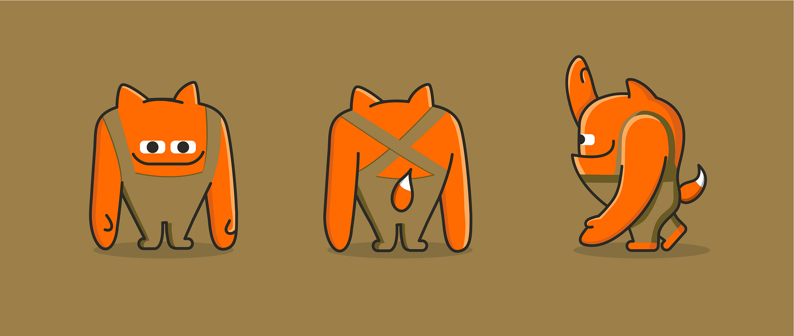 Ogrifox 安全防护服工作服服饰“狐狸巨人”品牌卡通吉祥物设计
