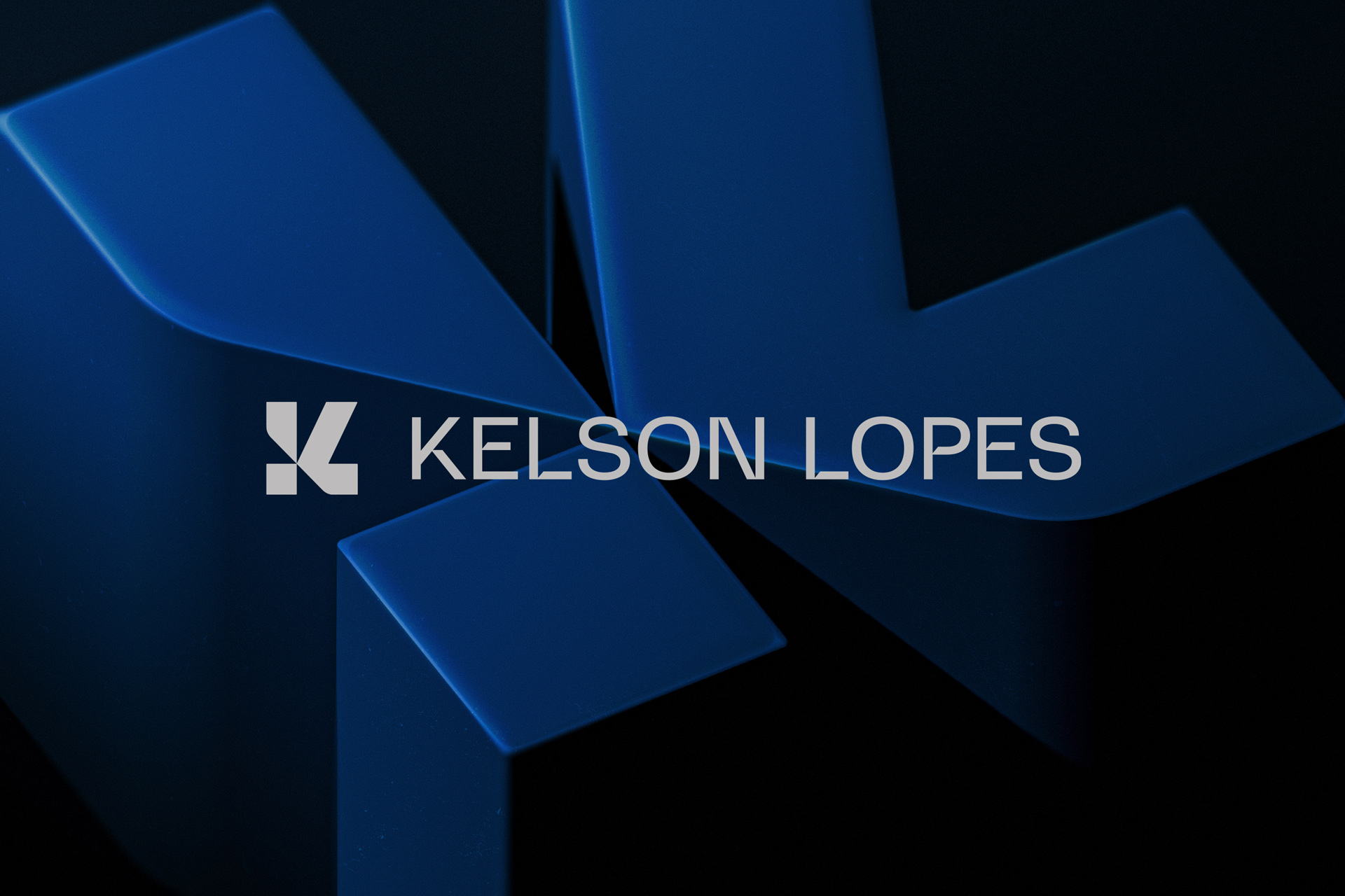 Kelson Lopes律师事务所品牌logo设计vi设计，正方形字母kL结合logo与海军蓝灰配色
