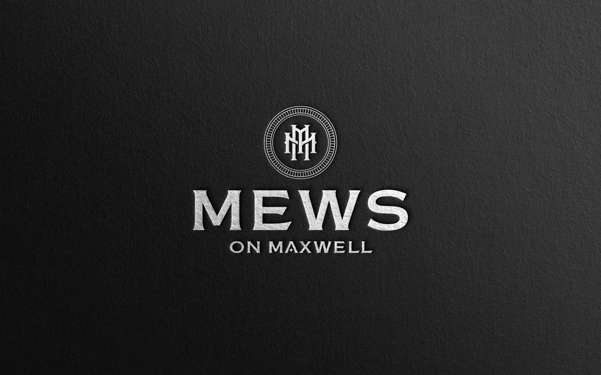 Mews 英式联排别墅房地产楼盘项目奢侈风格M双字母徽标logo设计-上海品牌设计公司