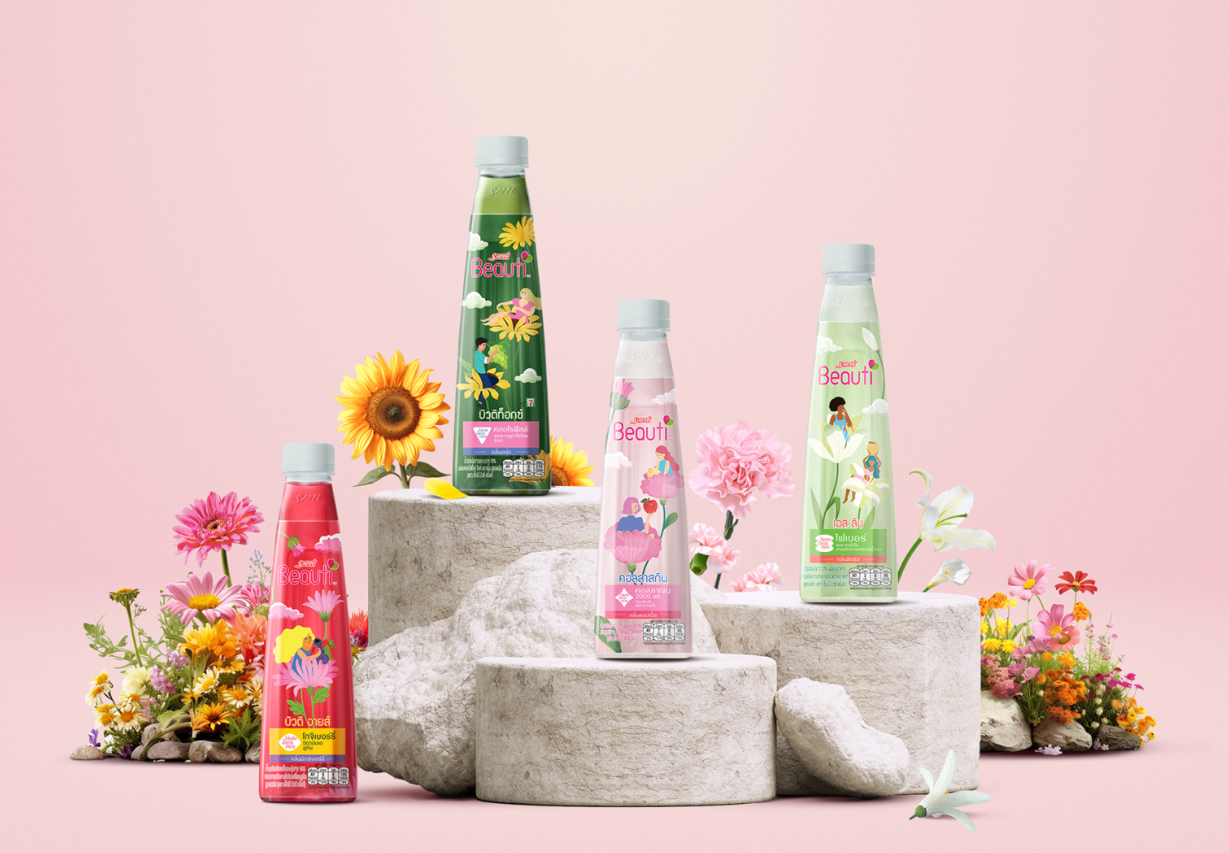 Sappe Beauti 功能保健草本饮料包装设计“植物花卉自热美学主义插画”