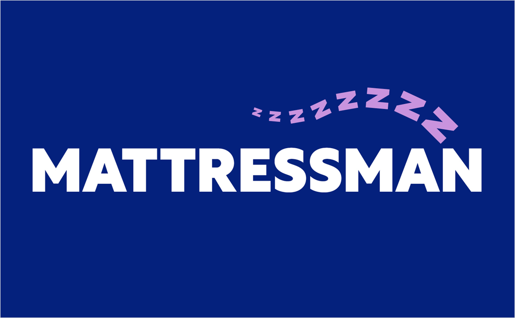 Mattressman英国最大在线电商床垫零售商品牌形象重塑logo设计vi应用设计-睡眠字母Z曲线