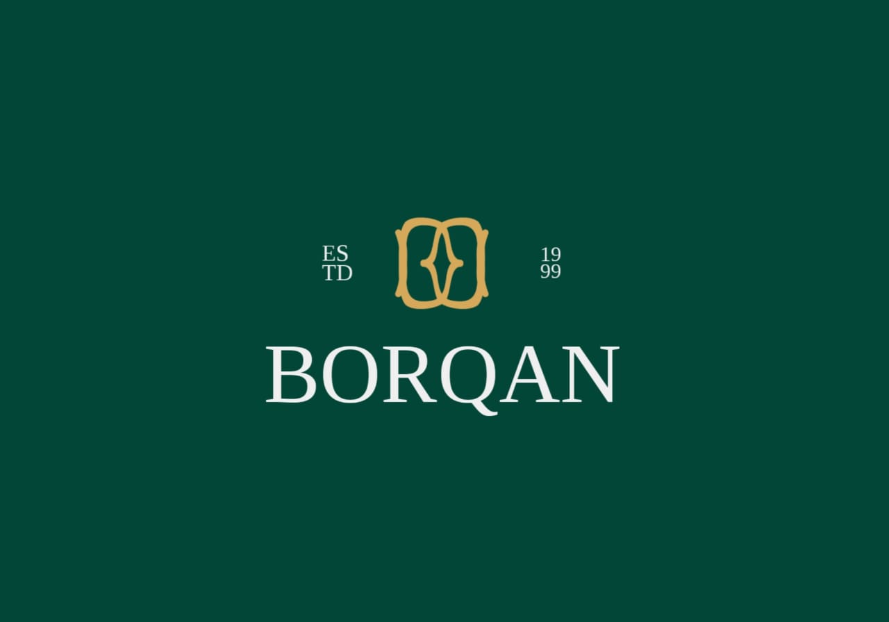 Borqan珠宝品牌logo形象设计,两个字母B合并负空间星形