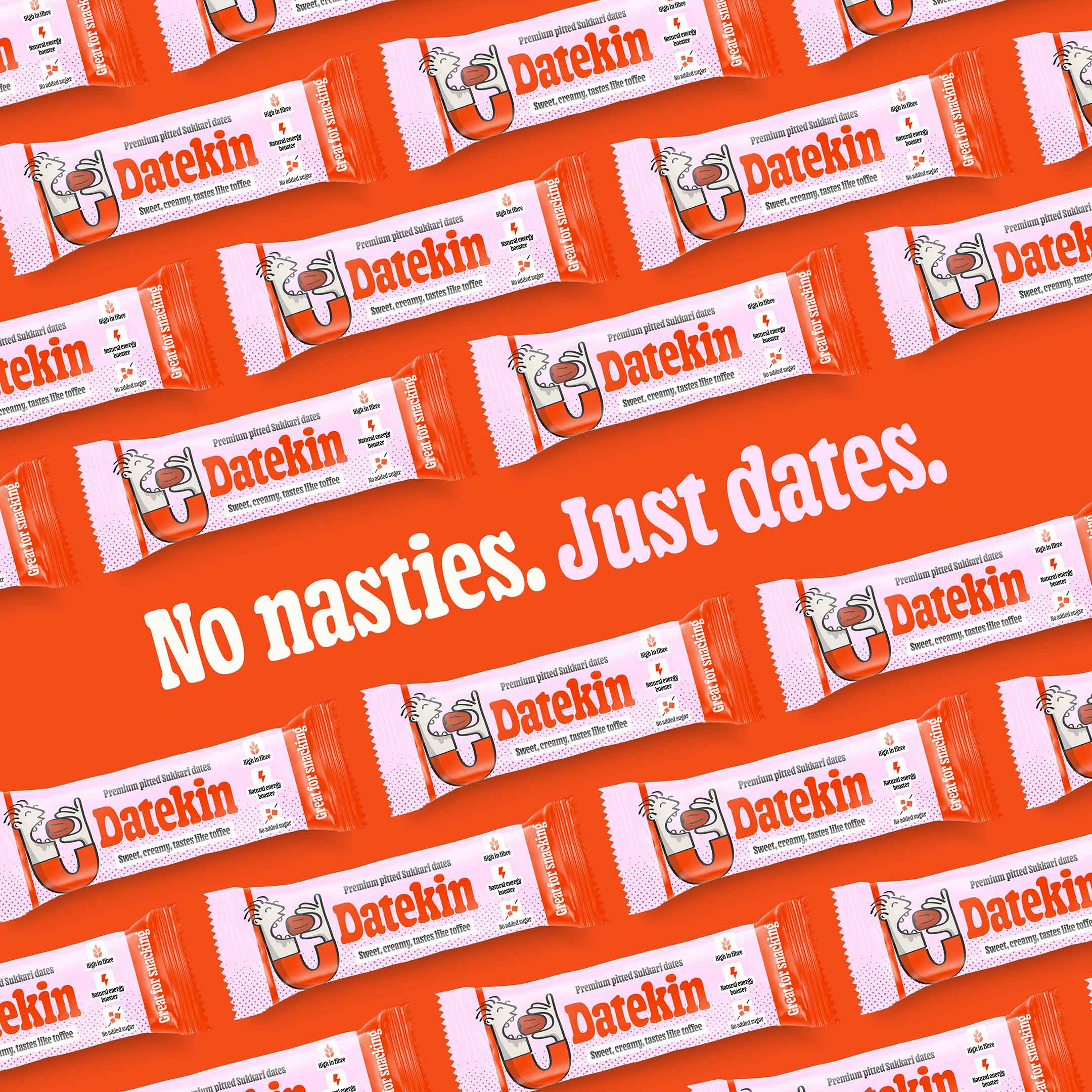 英国零食品牌Datekin品牌创建策划塑造包装设计，崇尚快乐多彩和毫不掩饰的享受